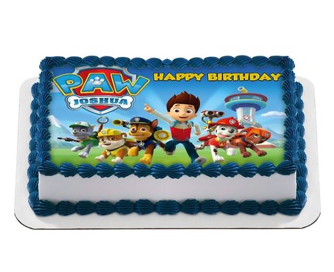 Photo Birthday Cake, Paw Patrol Birthday Cake, Flavorful Dinner, Birthday Cake With Photo, Pumpkin Smoothie, Cake Image, Party Topper, Edible Image Cake, Paw Patrol Cake