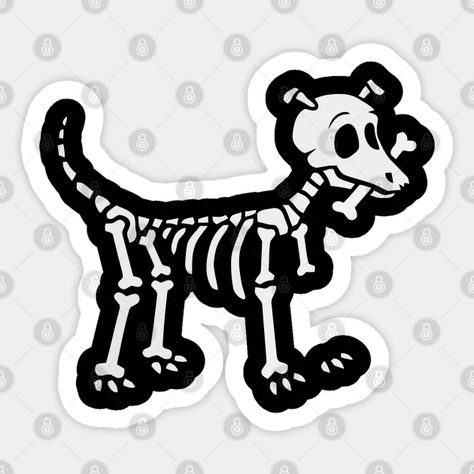 Skeleton Dog Tattoo, Skeleton Dog, Skeleton Silhouette, Dog Skeleton Halloween, Dog Skull, Dog Skeleton, Skeleton Drawings, Skeleton Sticker, Halloween Embroidery