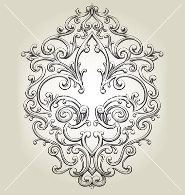 Fleur de Lis Celtic Tapestry, Lis Tattoo, Tattoo Designs And Meanings, Irises, The Shape, Damask, Art Tattoo, Borders, Vector Art