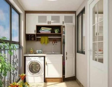 Washing Area Ideas Outdoor Indian, Washing Machine Utility Area, Utility Area Ideas Indian Balcony, Washing Machine Area Ideas In Balcony, Dry Balcony Storage Ideas, Utility Balcony Ideas Indian, Washing Area Ideas Outdoor, Utility Room Ideas Indian, Dry Balcony Ideas Indian