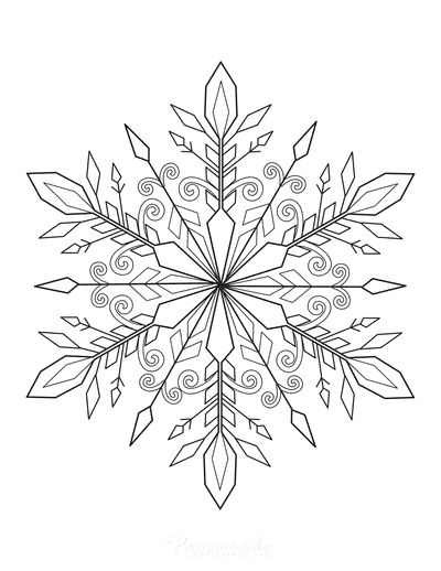 Best Snowflake Coloring Pages & Free Snowflake Templates Snowflake Coloring Pages, Snowflake Pictures, Beaded Ornaments Diy, Snow Flake Tattoo, Snowflakes Drawing, Easy Mandala, Snowflake Template, Snowflake Photos, Simple Mandala