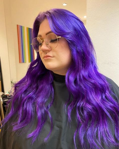 Directions Hair Colour on Instagram: "Make sure to check out our Facebook, for more heart-warming awareness posts in support of @officiallittleprincesstrust, during #childhoodcancerawarenessmonth 👑 credit @hair.by.imke 💜 #directionshair #directionshaircolour #semipermanent #hairstyles #hairideas #hairoftheday #hairinspo #hairtrends #hairgoals #instahair #colourfulhair #hairlove #vividhair #hair #haircolour #vegan #colour #hairdye #veganhair #crueltyfree" Arctic Fox Purple Af, Hair Colors Purple, Arctic Fox Purple, Directions Hair Colour, Lavender And Lilac, Unconventional Beauty, Dyed Hair Purple, Arctic Fox Hair Color, Curly Hair Drawing