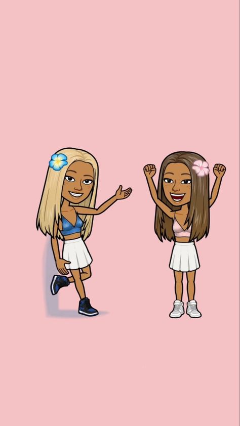 Fall Bitmoji Outfits, Pretty Bitmoji Ideas, Bitmoji Outfits Baddie, Snapchat Best Friends, Cute Snapchat Bitmoji Ideas, Snapchat Avatar, Snapchat Friends, Bff Matching Outfits, Bitmoji Outfits