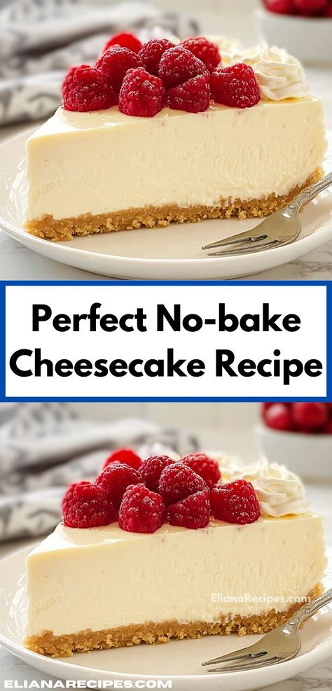 Need a sweet treat that’s both simple and satisfying? Discover the Perfect No-bake Cheesecake Recipe, featuring a buttery crust and velvety filling, perfect for family celebrations or as a delightful end to dinner. Cheesecake Filling Recipe, No Bake Cheesecake Filling, Easy No Bake Cheesecake, Baked Cheesecake Recipe, Fruit Toppings, Easy Cheesecake Recipes, Cheesecake Filling, Bake Cheesecake, Easy Cheesecake