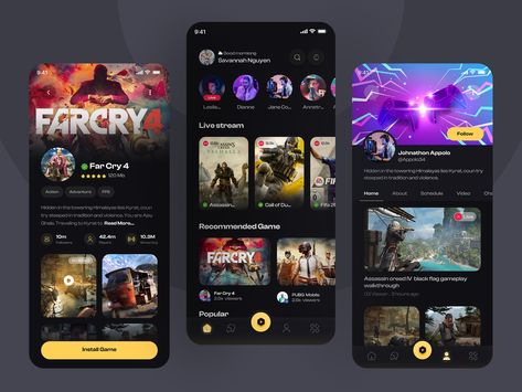 Steam App, Mobile App Games, Android Design, Mobile App Design Inspiration, App Interface Design, Game Streaming, Game Ui Design, App Layout, App Design Inspiration