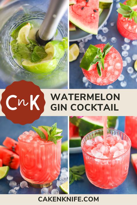 Watermelon Lime Gin And Tonic, Watermelon Cocktail Vodka, Watermelon Gin Cocktail, 2024 Cocktails, Watermelon Cocktail Recipes, Juice Cucumber, Fresh Watermelon Juice, Gin Drink Recipes, Healthy Cocktail Recipes