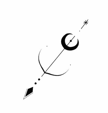 Crescent Moon Bow And Arrow, The Archer Tattoo, Bow Arrow Tattoos, Bow And Arrow Tattoo, Archery Tattoo, Archer Tattoo, Sagittarius Tattoo Designs, Sagittarius Tattoo, Arrow Tattoo Design