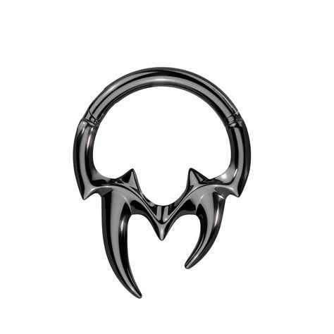 PRICES MAY VARY. This trendy hinged segment hoop ring features tribal fangs design. PVD plated with gold or black or steel. Thickness: 16GA (1.2mm) Length: 3/8" (10mm) Crafted from high quality surgical steel. Sold per piece. This trendy hinged segment hoop ring features tribal fangs design. PVD plated with gold or black or steel. Crafted from high quality surgical steel, this will surely looks gorgeous on you. Fangs Piercing, Nose Septum, Septum Jewelry, Body Jewelry Piercing, Piercing Ring, Tragus, Hoop Ring, Piercing Jewelry, Body Jewelry