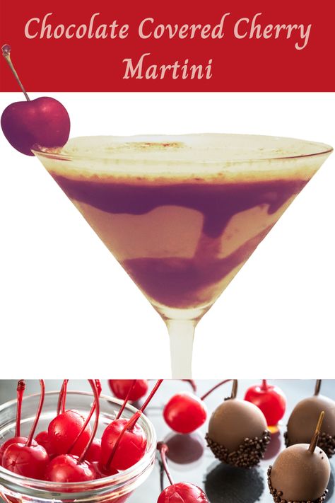 Chocolate Covered Cherry Martini, Cherry Martini Recipe, Cherry Martini, Chocolate Covered Cherry, Easy To Make Cocktails, Liqueur Drinks, Cherry Vodka, Chocolate Cocktails, Eating Chocolate