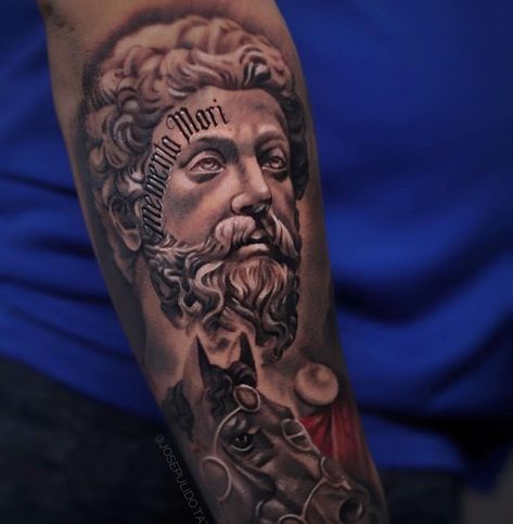 Stoic Symbol Tattoo, Seneca The Younger, Greek God Tattoo, God Tattoo, Texas Tattoos, God Tattoos, Philosophy Books, Japanese Sleeve Tattoos, Japanese Sleeve