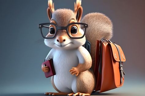 3D Animation of A Squirrel Wearing A Bag Images Of Squirrels, A Squirrel, 3d Animation, A Bag, Nuts, Character Design, Technology, How To Wear, Quick Saves