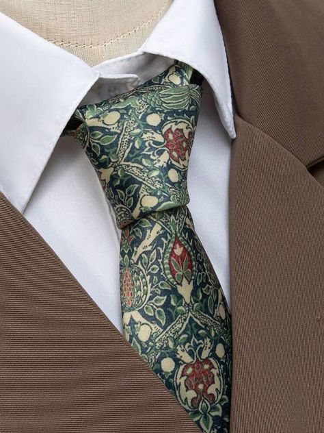 Women's & Men's Clothing, Shop Online Fashion | SHEIN Maroon Suit, Stylish Mens Suits, Men Ties, Classy Suits, Boho Wedding Inspiration, Green Floral Print, Cufflink Set, Floral Retro, Wedding Diy