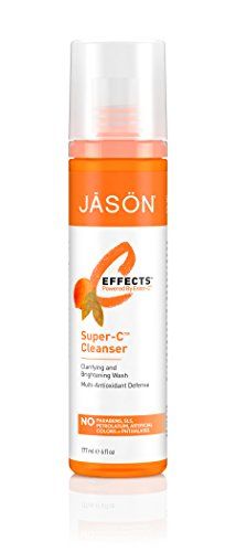 JASON CEffects SuperC Cleanser 6 Ounce ** Be sure to check out this awesome product. (Note:Amazon affiliate link) Organic Face Wash, Organic Face Cream, Organic Body Wash, Skin Washing, Natural Beauty Care, Exfoliating Cleanser, How To Get Rid Of Acne, Toner For Face, Facial Wash