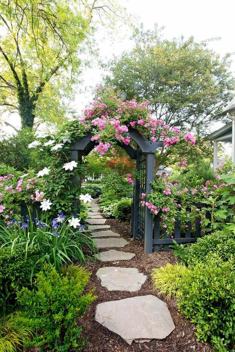 Garden Arbor, Garden Entrance, Starting A Garden, Stone Path, Have Inspiration, Garden Pathway, Garden Path, Garden Care, Side Yard