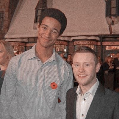 Dean Thomas And Seamus Finnigan, Devon Murray, Seamus Finnigan, Alfred Enoch, Dean Thomas, Gay Marriage, Harry Potter Memes, Wizarding World, Devon