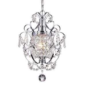 Edvivi Amorette 1-Light Antique White Mini Chandelier with Crystals-EPC5016WH - The Home Depot Glam Chandelier, Glam Lighting, Crystal Chandelier Lighting, Small Chandelier, Chrome Chandeliers, Candle Style Chandelier, Hanging Crystals, Traditional Chandelier, Drum Pendant