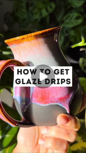 The Clay Plant on Instagram: "How to get glaze drips ✨   With how many drippy mugs we make, we have to clean our kiln shelves about every 3 weeks, meaning grinding them off and reapplying kiln wash." Drippy Glaze Ceramics, Drip Glaze Pottery, Glaze Combinations For Pottery, Clay Plant, Ceramic Shop, Glaze Ceramics, Pottery Cups, Drip Painting, July 11