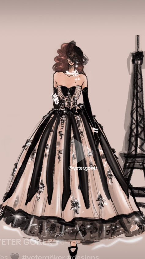 Couture Sketches, Dresses Chanel, Fashion Sketchbook Inspiration, Sketches Ideas, Met Gala Dresses, Couture Design, Clothing Design Sketches, Fashion Drawing Dresses, Dress Sketches