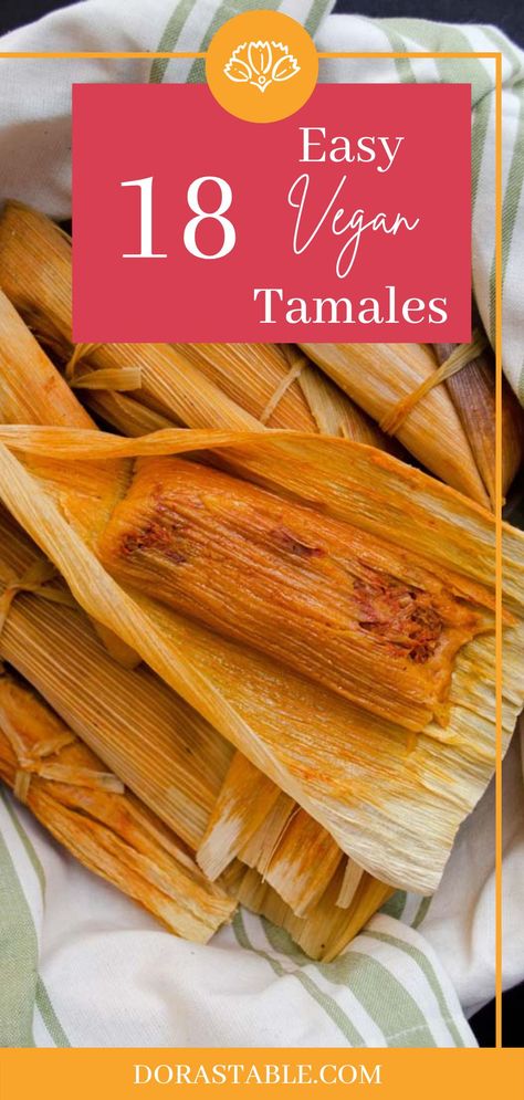 I have searched the internet far and wide for the best vegan tamales out there so you don't have to. Here are over 15 different easy vegan tamales recipes that you can use and adapt to your liking. #veganmexican #vegantamales #veganrecipes #vegandinner Tamales Recipe Vegan, Plant Based Tamales, Whole Food Plant Based Mexican Recipes, Tamale Vegetarian, Vegetarian Tamale Filling Ideas, Vegan Tamale Pie, Veggie Tamales Recipe, Vegan Tamales Masa, Vegan Ginger Recipes