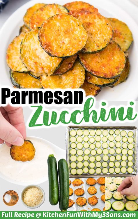 Crispy and tender Parmesan Zucchini is a delicious roasted side dish or snack that even picky eaters will love. Plus, it’s quick to make, low-carb and healthy! Roast Zucchini, Quick Side Dishes, Parmesan Zucchini, Keto Side Dishes, Incredible Recipes, Veggie Side Dishes, Squash Recipes, Zucchini Recipes, Veggie Dishes