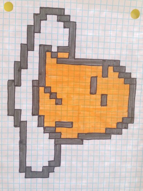 Gudetama Pixel Art, Modele Pixel Art, 8 Bit Art, Easy Pixel Art, Pixel Drawing, Pix Art, Pixel Art Grid, Graph Paper Art, Drawing Wallpaper