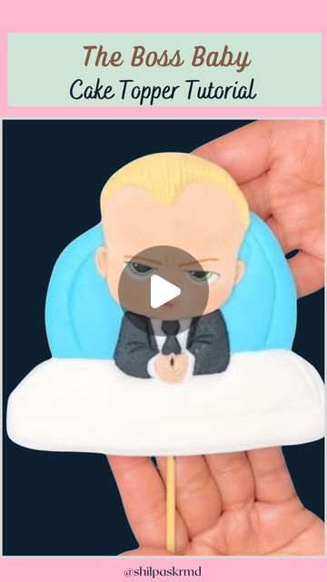 Shilpa Kerkar on Instagram: "Making of 2D Fondant Boss Baby Cake Topper.  Rate this on the scale of 1-5 and hit ❤️ pls.  @shilpaskrmd for more cakes and tutorials   #shilpakerkar #shilpaskhatarahemeradil #bossbaby #bossbabycaketopper#diycrafts #bossbabycake #bossbabythemecake #1stbirthdaycake #cakeforbirthday #cakeforboys #cakeforkids #ohitsperfect #customcaketoppers #caketoppers #fondantopper #customcake #cakegram #cakegoal #cakelife #cakery #cakesoﬁnstagram #cakestagram #cakeideas #cakeart #cakeartist #cakemaker #cakedecoratingideas #handmadecaketopper #farmingtonhillsmi #fridays" 2d Fondant Cake Topper, Baby Boss Cake Design, Boss Baby Cake Design, Boss Baby Cake Topper, Baby Boss Cake, Baby Cake Design, Baby Boss, Handmade Cake Topper, Fondant Baby