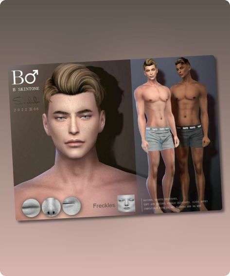 Sims 4 Freckle male overlay skintones by S-CLUB Freckle male overlay skintoneswith 2 swatches, HQ + game swatches compatible, hope you like, thank you. Filesize: 8 MB Author: S-Club #hq_mod #sims4cc #skins #sims4 #gaming #sims Sims 4 Cc Skin Overlays Male, Sims 4 Skins Cc, Sims 4 Skins, Skin Marks, Sims 4 Cc Download, Skin Moles, Sims 4 Male, Sims 4 Cc Skin, Model Nails