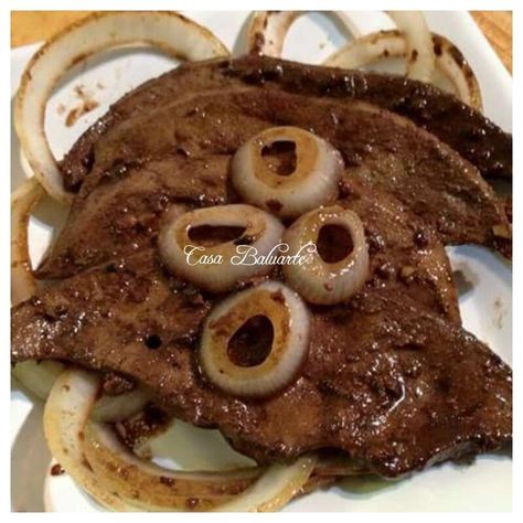 Casa Baluarte Filipino Recipes: Pork Liver and Onions Recipe Pork Liver Recipes Filipino, Pork Liver Recipes, Pork Liver Recipe, Fish Recipe Filipino, Filipino Ulam, Liver And Onions Recipe, Biko Recipe, Offal Recipes, Pork Food