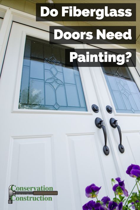 The answer to whether or not you need to paint your fiberglass doors. Painting A Fiberglass Door, How To Paint A Fiberglass Door, Paint Fiberglass Front Door, Painting Exterior Doors, Painting Fiberglass Door, Paint Exterior Door, Fiberglass Front Entry Doors, Fiberglass French Doors, Painted Exterior Doors