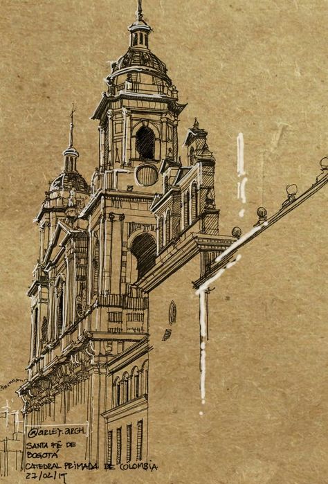 Aquarelle Painting, Architecture Drawing Sketchbooks, A Level Art Sketchbook, Watercolor Blog, Building Sketch, Building Drawing, Architecture Sketchbook, Pen Art Drawings, Architecture Design Drawing