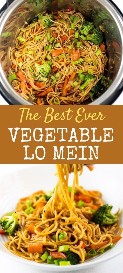 Instant Pot Meat And Veggies, Insta Pot Veggie Recipes, Vegetable Lo Mein Instant Pot, Crockpot Vegetable Lo Mein, Vegan Vegetable Lo Mein, Instant Pot Vegetable Lo Mein, Instant Pot Plant Based Recipes, Tofu Instant Pot Recipes, Instant Pot Pasta Vegan