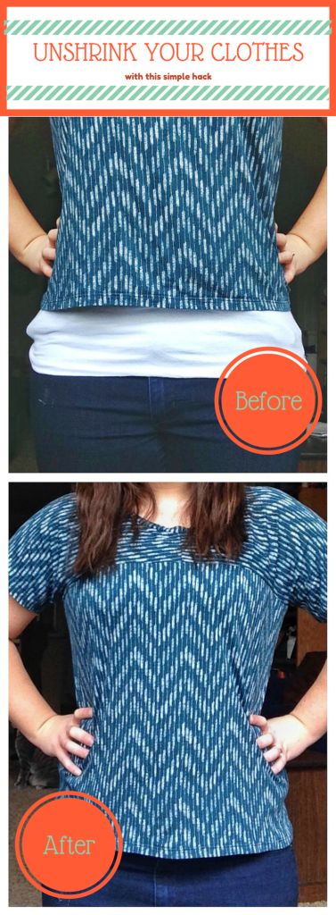 Instead of throwing or giving away shrunken shirts, unshrink them!  It takes just a few household items to unshrink a shirt: read on to find out how. How To Shrink Clothes, Hacks Every Girl Should Know, Baby Shampoo, Laundry Hacks, Love Clothing, Clothing Hacks, Simple Tricks, Household Hacks, Favorite Shirts