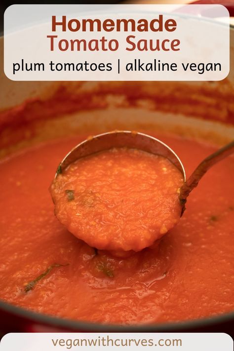 Fresh Plum Tomato Sauce, Plum Tomato Sauce, Alkaline Tomato Sauce, Plum Tomato Recipes Pasta Sauces, Plum Tomato Recipes, Red Lentil Bolognese, Tomato Sauce From Fresh Tomatoes, Best Tomato Sauce, Sauce From Fresh Tomatoes