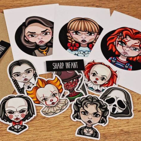 The Craft Movie, Halloween Decals, Princess Sticker, Batman And Catwoman, Horror Lovers, Vinyl Gifts, Halloween Tags, Handmade Sticker, Horror Characters