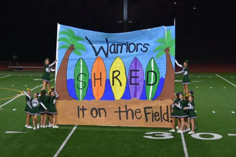 Beach Theme Run Through Sign Football, Beach Football Posters, Hawaiian Run Through Signs Football, Beach Themed Football Posters, Hawaiian Theme Football Game Posters, Hawaiian Posters Football, Beach Theme Football Game Posters, Run Through Signs Football Cheer, Football Run Through