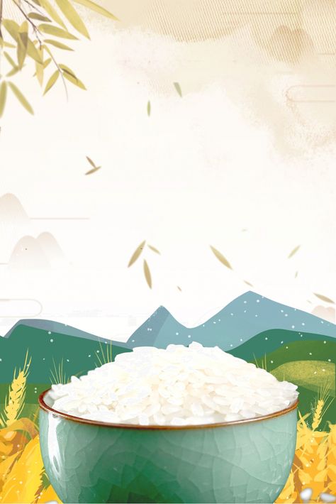 rice poster, charity poster, poster, food poster, rice, mountain, landscape, landscape poster, bowl, rice poster, poster, mountain, white clouds, rice field poster Rice Fields Illustration, Rice Graphic Design, Rice Poster Design, Rice Ads, Rice Wallpaper, Product Poster Design, Rice Product, Food Festival Poster, Charity Poster