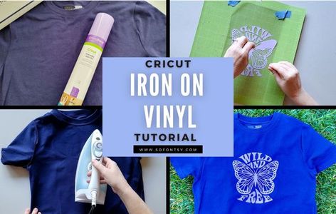 Cricut Iron On Vinyl Tutorial: T Shirt A very popular Cricut project is creating a t shirt using Iron on Vinyl. Here's a quick Cricut Iron On Vinyl tutorial to show you how to use it on a t shirt. For making t shirts with your Cricut, the regular Everyday Iron On Vinyl is a good choice. Place the iron-on vinyl onto your Cricut mat with the shiny-side facing down. Roll a brayer across the vinyl to make sure it sticks. The t shirt design we're using for this project is one of 146 t shirt SVGs yo Everyday Iron On Cricut Tutorial, Cricut Iron On Ideas, Iron On Ideas, Making T Shirts, Popular Cricut, Shirt Svgs, Cricut Iron On Vinyl, Vinyl Projects Silhouette, How To Use Cricut