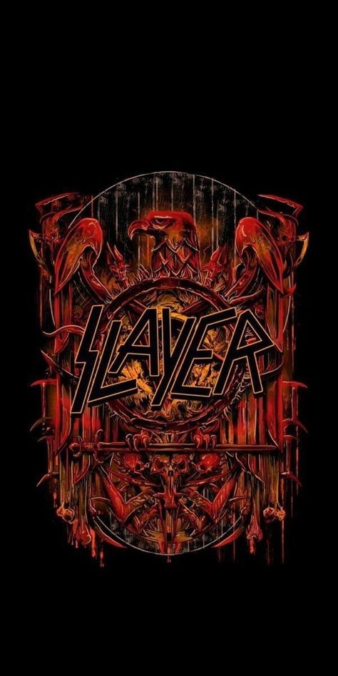 Slayer Wallpaper Band, Slayer Band Wallpaper, Heavy Metal Bands Art, Metal Wallpaper, Slayer Wallpaper, Band Wallpaper, Metal Band Logos, Slayer Band, Bug Images