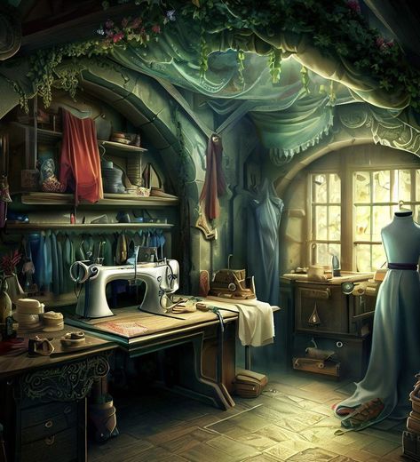 Fantasy Inspo, Tailor Shop, Story Ideas, Demon Slayer, Concept Art, Map, Couture, Anime, Pins