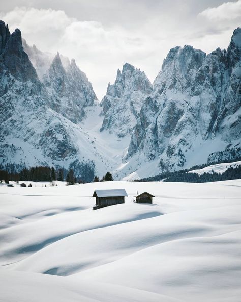 Alpe di Siusi. Dolomites. Photo Manuela Palmberger. Italy Winter, Dolomites Italy, Adventure Hiking, The Dolomites, South Tyrol, Winter Photo, Winter Photos, Winter Adventure, Snowy Day