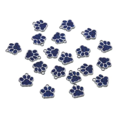 PRICES MAY VARY. 1. Package Includes: This package includes 20 royal blue paw charms, suitable for both dog and cat lovers looking to add a unique touch to their accessories 2. Size: Each charm measures approximately 17 x 18 mm (0.67 x 0.7 inches). Their exquisite size adds a fashionable, creative, and meaningful to your jewelry designs 3. Premium Material: Made of durable alloy, these charms are smooth and finely crafted. They are highly versatile and compatible with most types of chains, ensur Animal Footprints, Paw Print Charm, Craft Making, Enamel Charms, Jewelry Designs, Paw Print, Crafts To Make, Jewelry Crafts, Cat Lovers