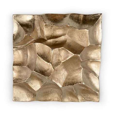 Wildwood Lamps Gold 15-Inch Gator Tile Ii 301125 | Bellacor Faceted Design, Concrete Lamp, Ceramic Subway Tile, Alligator Skin, Metal Tile, Accent Tile, Porcelain Mosaic, Decorative Panels, Wall Panel