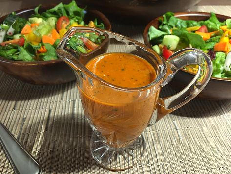 Parmesan Salad Dressing, Red Pepper Vinaigrette, Roasted Red Pepper Salad, Red Pepper Salad, Vegetarian Fajitas, Parmesan Salad, Orange Vinaigrette, Pepper Salad, Breakfast Sandwich Recipes