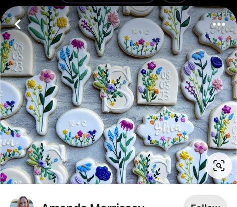 Paint Bridal Shower Theme, Love Is In Bloom Centerpieces, Wildflower Bridal Shower Theme Cookies, Let Love Grow Bridal Shower Theme Decor, Wild Flower Bridal Shower Cookies, Love Is In Bloom Bridal Shower Cake, Garden Party Engagement Party, Bridal Shower Theme Floral, Love In Bloom Engagement Party