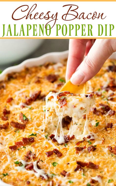 Bacon Jalapeno Popper Dip, Jalapeno Popper Dip Recipe, Bacon Jalapeno Poppers, Jalapeno Popper Dip, Popper Dip, Diy Easy Recipes, Stuffed Jalapenos With Bacon, Taco Dip, Jalapeno Popper