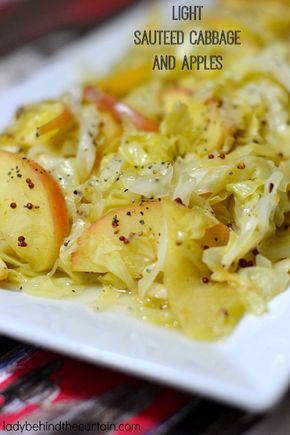 Light Sauteed Cabbage and Apples Apples And Cabbage Recipe, Cabbage And Apples, Easy Cabbage Recipes, Cabbage Recipes Healthy, Sauteed Cabbage, Behind The Curtain, Cabbage Recipes, Veggie Side Dishes, The Curtain