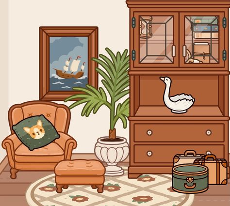 Toca Boca Victorian House, Toca Boca Old House Ideas, Toca Boca Vintage Room, Vintage Toca Boca House, Toca Boca Vintage House, Toca Boca Grandparents House, 50s House, Toca Ideas, 60s House