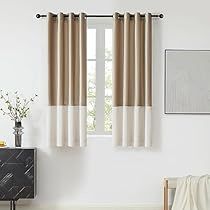 Ivory Curtains Bedroom, Farmhouse Drapes, Block Curtains, Block Out Curtains, Thermal Drapes, Color Block Curtains, Fabric Stitching, Cake Recipes Easy, Soft Luxury