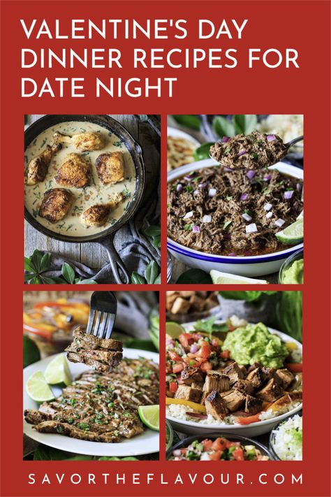 Our 11 Valentine's day dinner recipes are sure to impress, and are perfect for a romantic Valentine's day dinner for two or your next date night in. Everything you need from easy to a step above weeknight dinners is here. Relax, you got this! Romantic Dinner Ideas, Treats To Share, Valentines Food Dinner, Couples Dinner, Chicken Fricassee, Valentine Dinner, Valentines Day Dinner, Date Night In, Valentine's Day Recipes