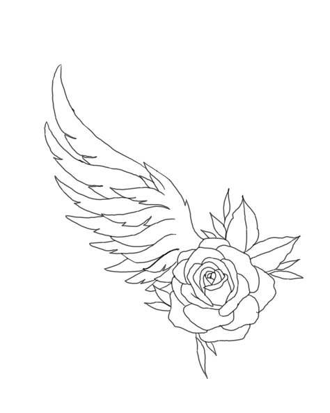 Angel Wings With Roses Tattoo, Flower Wings Drawing, Cardinal Wings Tattoo, Forearm Wing Tattoo, Mommy Daughter Tattoos, Flower Wings, Cute Foot Tattoos, Art Ukraine, Abstract Tattoo Ideas